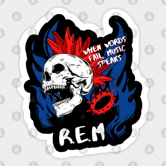 rem ll music speaks Sticker by daley doodles